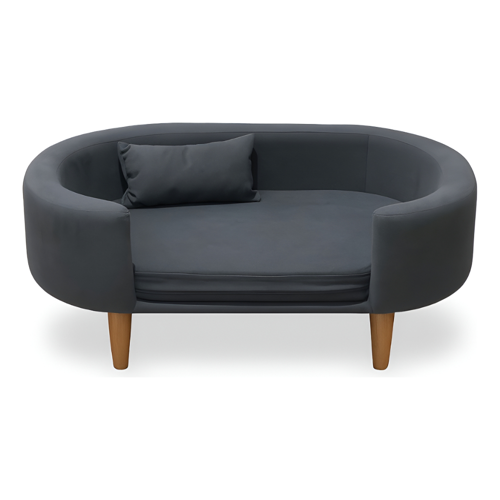 Poltrona Cama Pet Luxo Dior Veludo Cinza Para Cães E Gatos em Oferta na Shopee