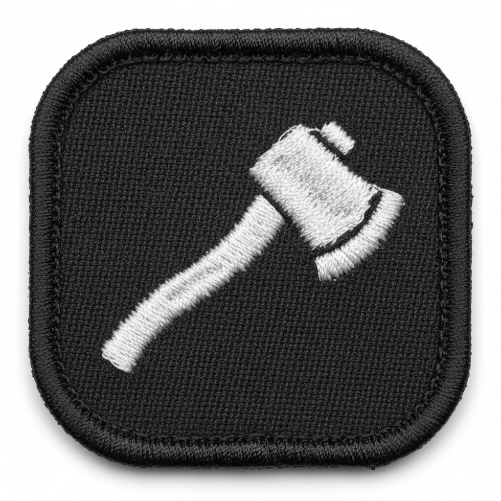 MINI Patch Bordado MACHADO - 5X5cm Ideal para Mochila militar ou mochila de academia Velcro, termocolante ou sem aplique