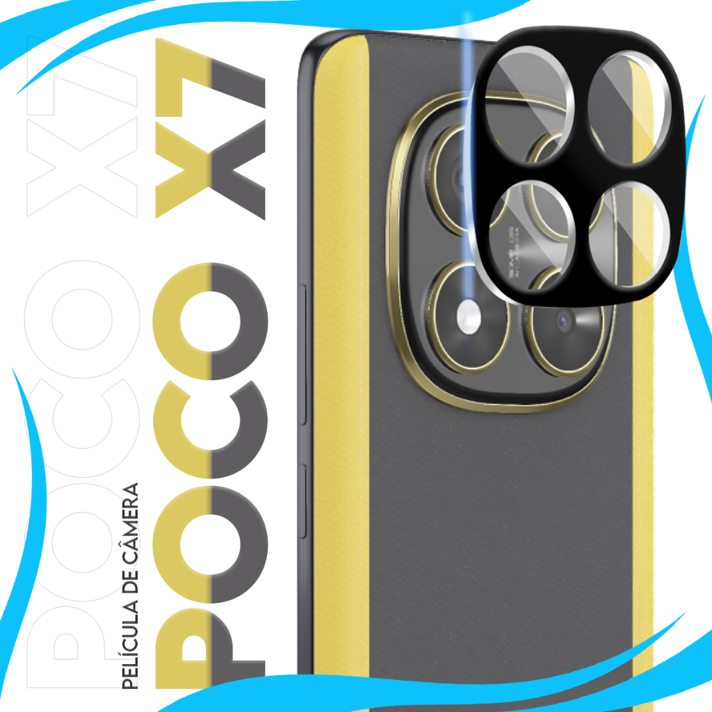 Kit Película Protetora Lente Traseira Vidro Temperado 3D De Câmera Compatível para Xiaomi Poco X7 5g tela  6.67 pol em Oferta na Shopee