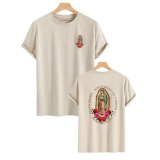 Camiseta Católica Cristã Nossa Senhora de Guadalupe Camisa Unissex Algodão em Oferta na Shopee