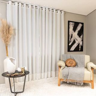 Cortina de Linho Voil Flame 6,00mts X 2,90mts Linho Ideal para Quartos e Salas em Oferta na Shopee
