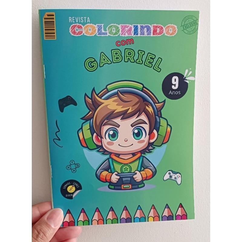 20 Livrinho de Colorir Video Game Xbox Personalizado com Nome e Idade Festa Infantil Aniversário