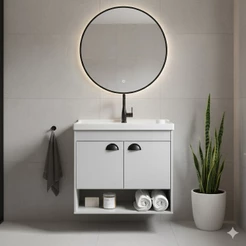 Gabinete para Banheiro 60cm MDF com Cuba