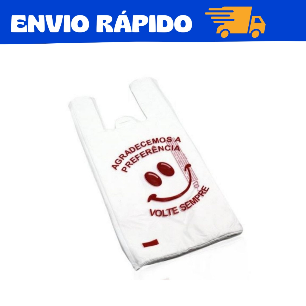 Sacola Plástica Volte sempre 38x50cm 1kg 2kg em Oferta na Shopee