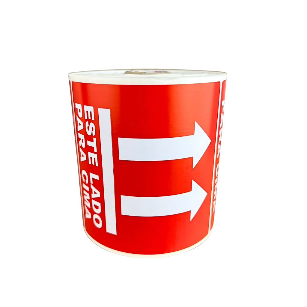 3 Rolos de Etiqueta Adesiva Selo Este Lado Para Cima 100x100 Frágil - 500 em Oferta na Shopee