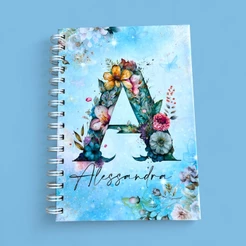 Agenda Personalizada 2027 Borboletas Iniciais - Com Nome Agenda Personalizada
