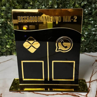 Placa Pix 2 QR Code em Acrílico -COM LOGO MARCA -Display  Mesa em Oferta na Shopee