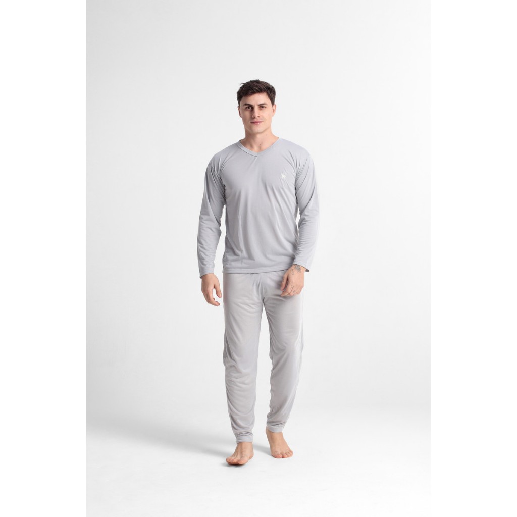 Conjunto Pijama Masculino Básico Manga Longa