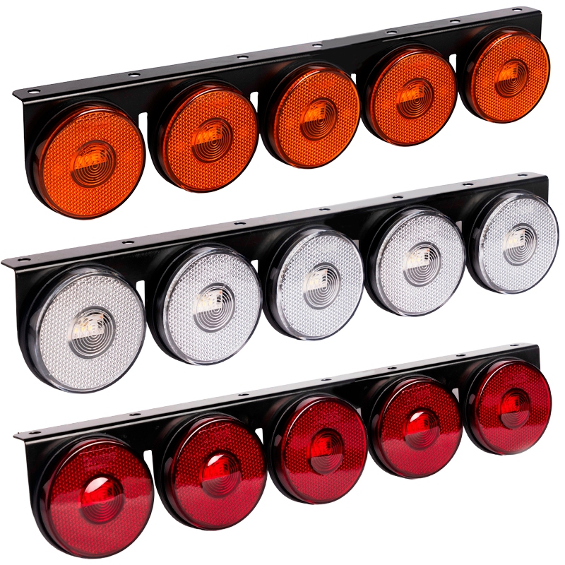 Conjunto Lanterna Led 85mm 5 Marias Caminhão Carreta Motorhome 12v 24v bivolt universal em Oferta na Shopee