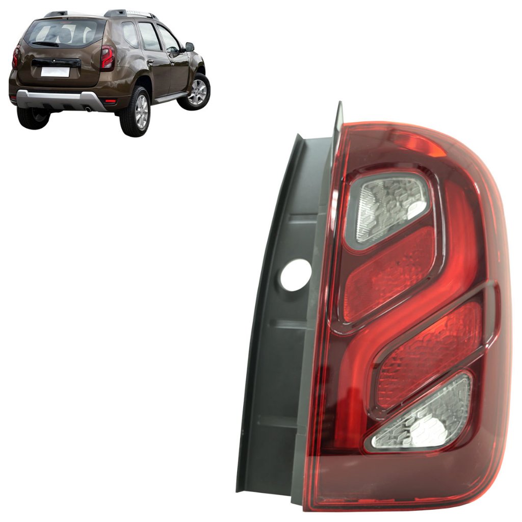 Lanterna Traseira Duster 2015 2016 2017 2018 Led Bicolor Lente Acrilico em Oferta na Shopee