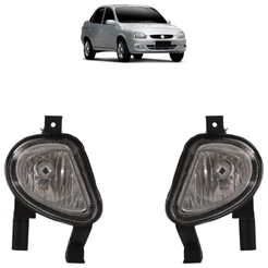 Par Farol Milha Auxiliar Corsa Hatch Sedan Pickup 2000 2001 2002 Lente Lisa Vidro
