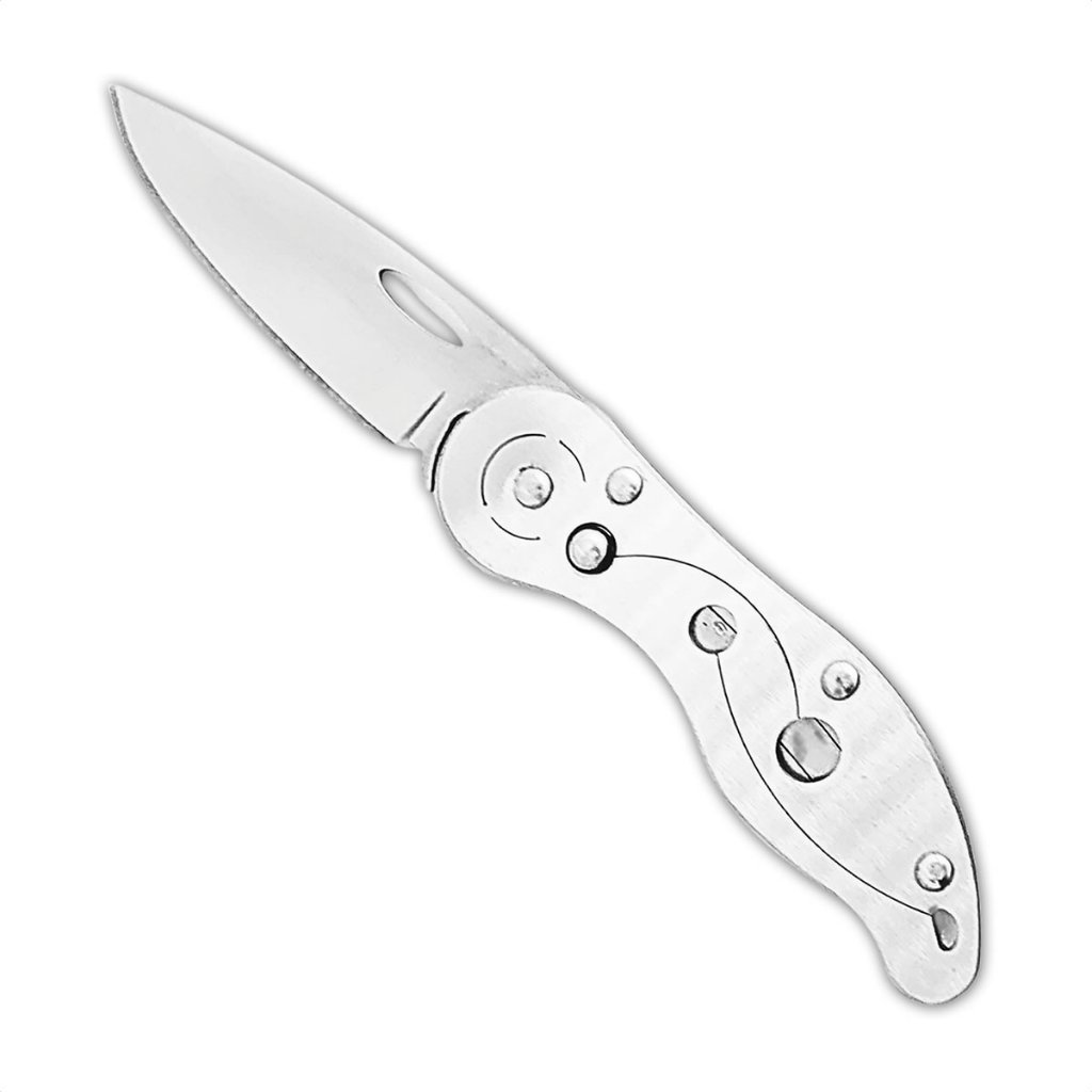 Canivete Moderno Lucken Lâmina Lisa Inox Bolso Bianchi Prateado