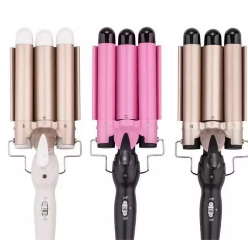 Modelador Triondas de Cachos Trípolo Babyliss 3 Barris Ondas Naturais