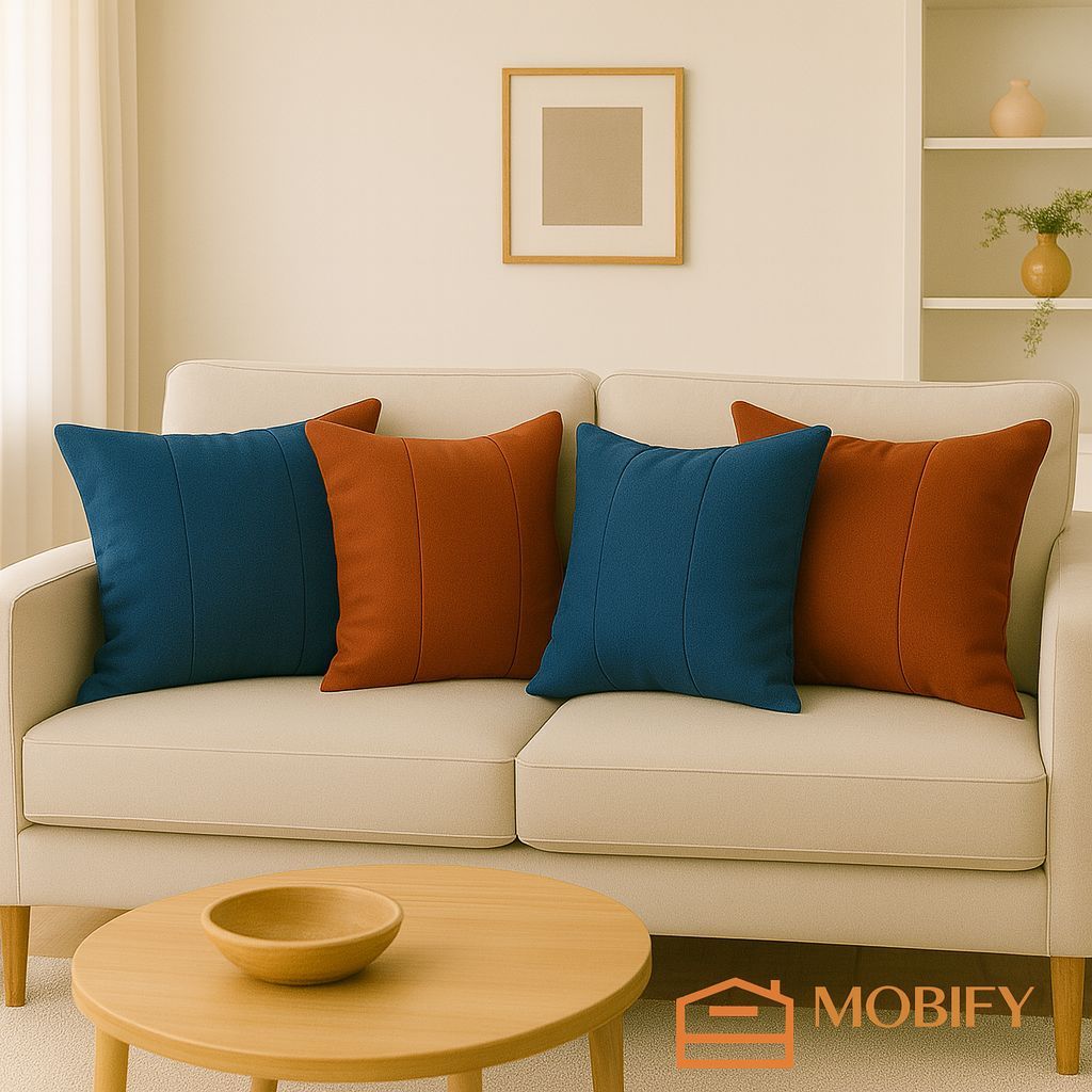 Kit 4 Almofadas Cheia em Suede Decorativas Ziper Invisivel Varias Cores