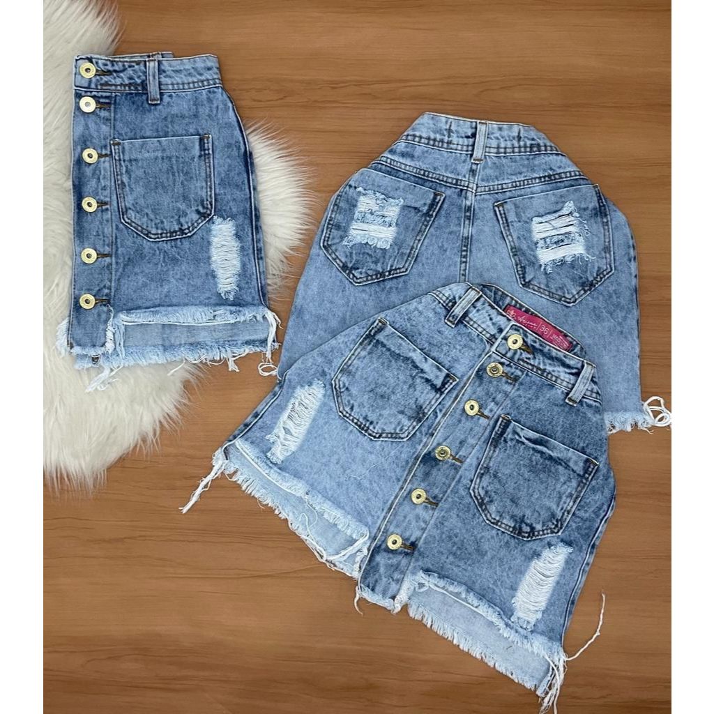 SAIA JEANS FEMININA ARIENE JEANS 100% CINTURA ALTA em Oferta na Shopee