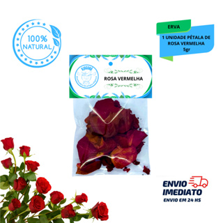 Rosa Vermelha 5g Erva Desidratada para Banho Espiritual Simpatias de Amor Atração Sedução Autoestima. em Oferta na Shopee