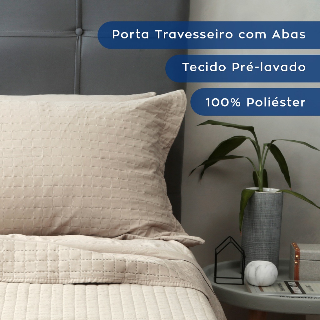 Colcha Camesa Loft – Solteiro, Casal, Queen e King – Microfibra Matelassê Ultrassônico · foto 2