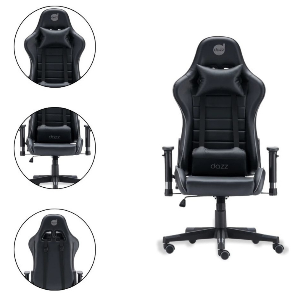 Cadeira Gamer X V2 140 Kg Regulável E Almofada Preto E Cinza