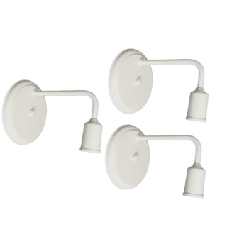 Kit com  Luminária de Parede - Lustre Industrial Clean Arandela Cabeceira Retro Branca em Oferta na Shopee