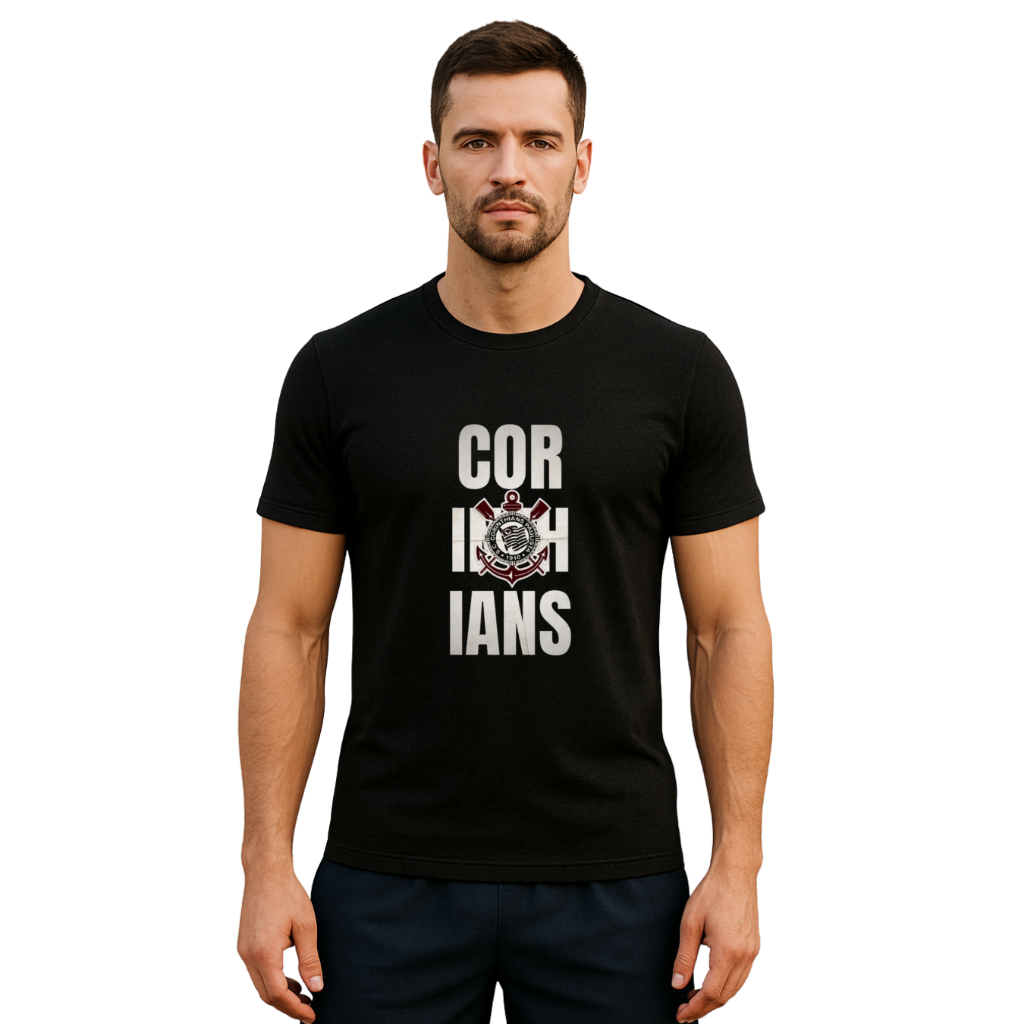Camiseta Corinthians Blusa Corinthians Camiseta Masculina 100% algodão