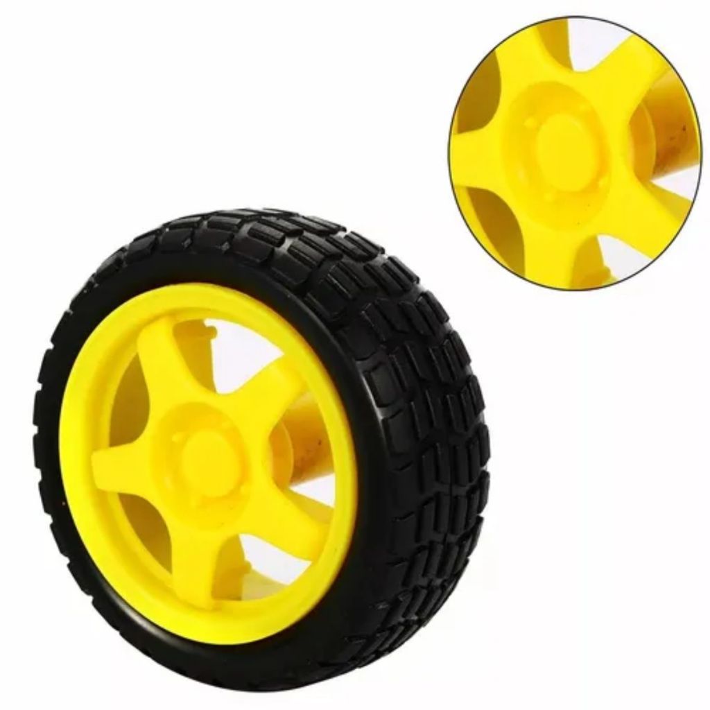 Detalhes do Kit 4 Rodas com Motores DC 3-6V p/ Robótica, Arduino, Carrinho Inteligente, DIY e Automação