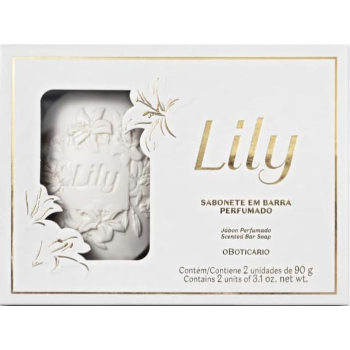 Sabonete Em Barra Perfumado Lily 2x90g - perfumação sofisticada - delicadeza do lírio - O BOTICÁRIO