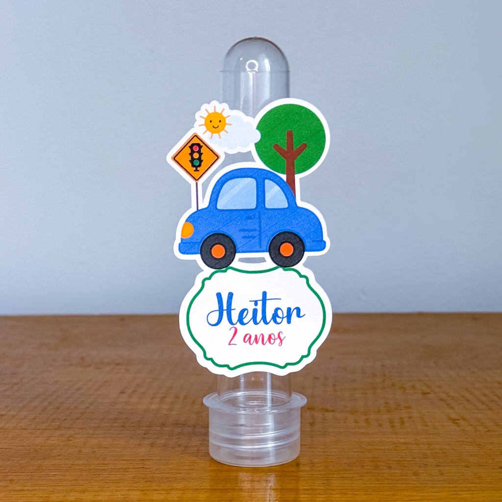 Aplique Tubete Personalizado Carrinho / Carro Cute | Lembrancinha Festa Infantil | Fazemos Todos os Temas em Oferta na Shopee