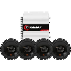 Kit Som Interno 4 Alto Falantes JBL 6TRFX55 Com Taramps TS 400X4 400W RMS TS400X4
