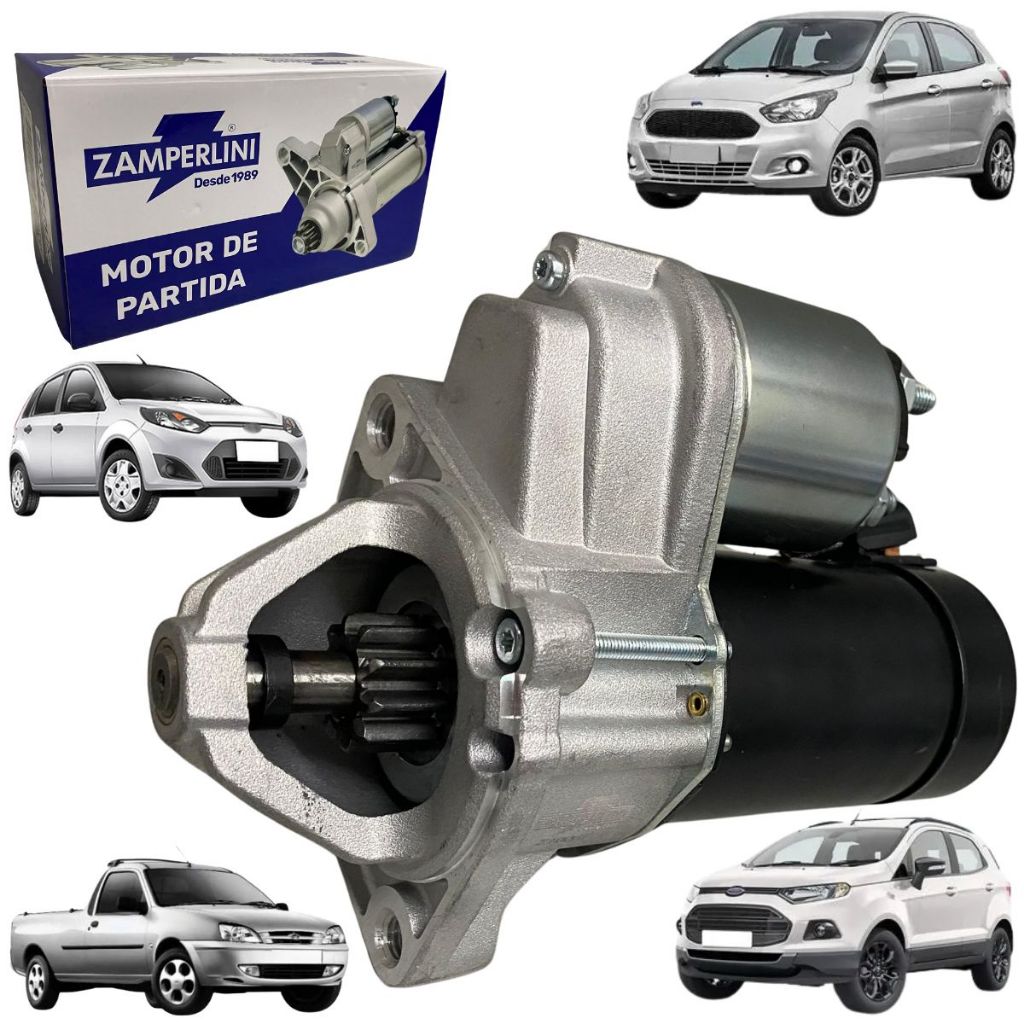Motor de Partida Para Ford Fiesta Ka Courier Ecosport 1.0 1.6 Até 2014 Motor Zetec Rocam em Oferta na Shopee