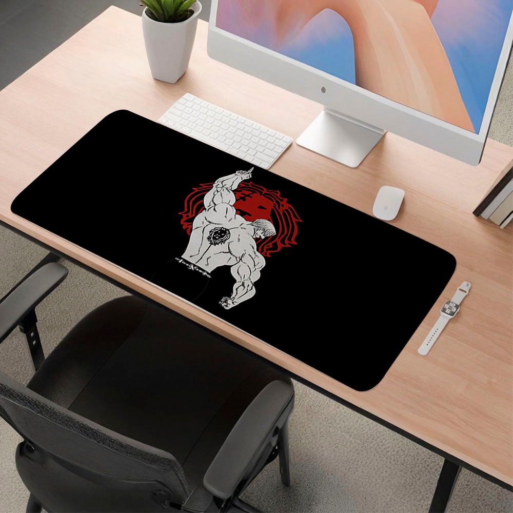 Mousepad Gamer Speed Premium 90x40cm Borda Costurada Estampado Diversos Modelo Anime Nanatsu Taizai em Oferta na Shopee