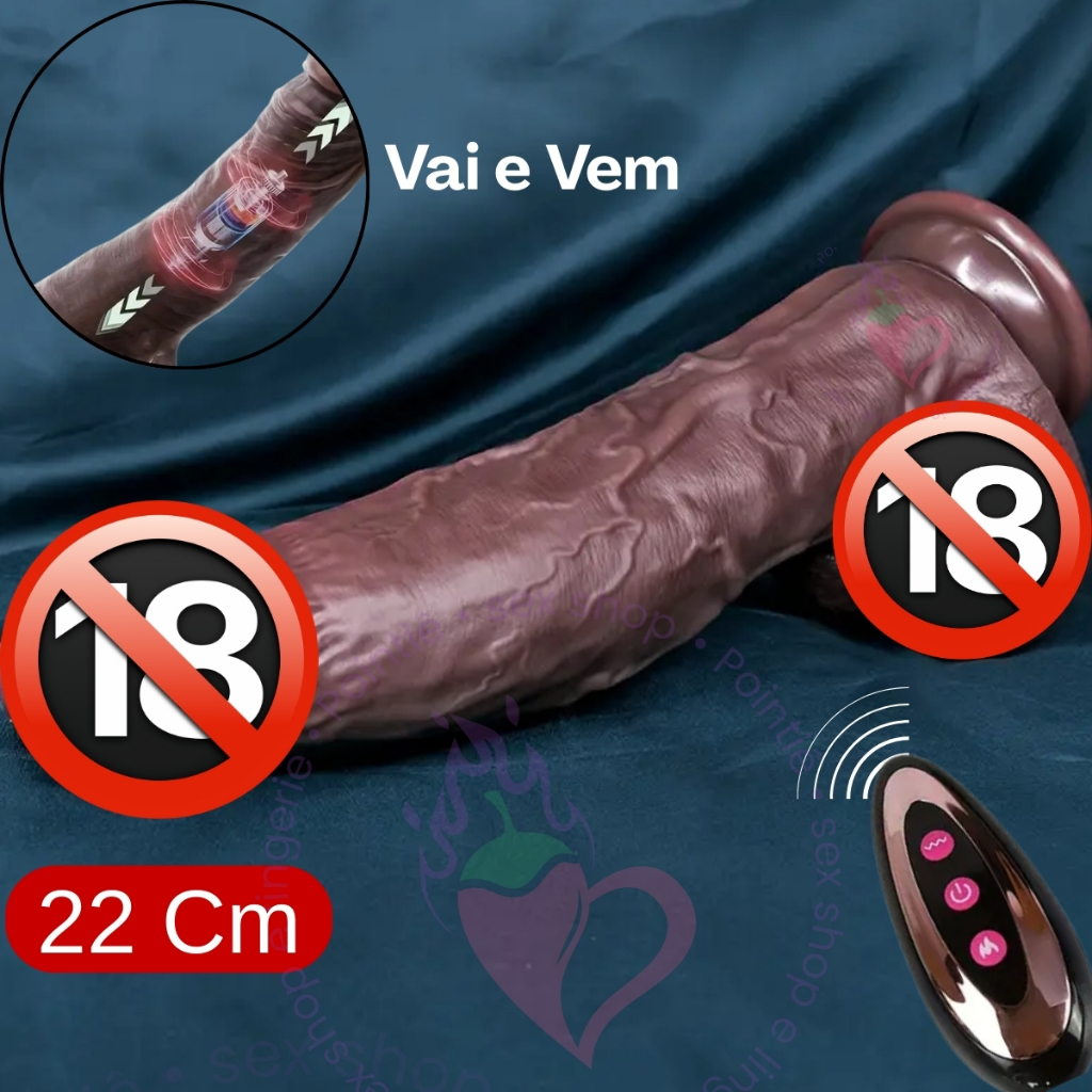 Pênis Realista Vai Vem Preto Masturbador Grande Grosso Macio Consolo Vibrador Recarregável Esquenta