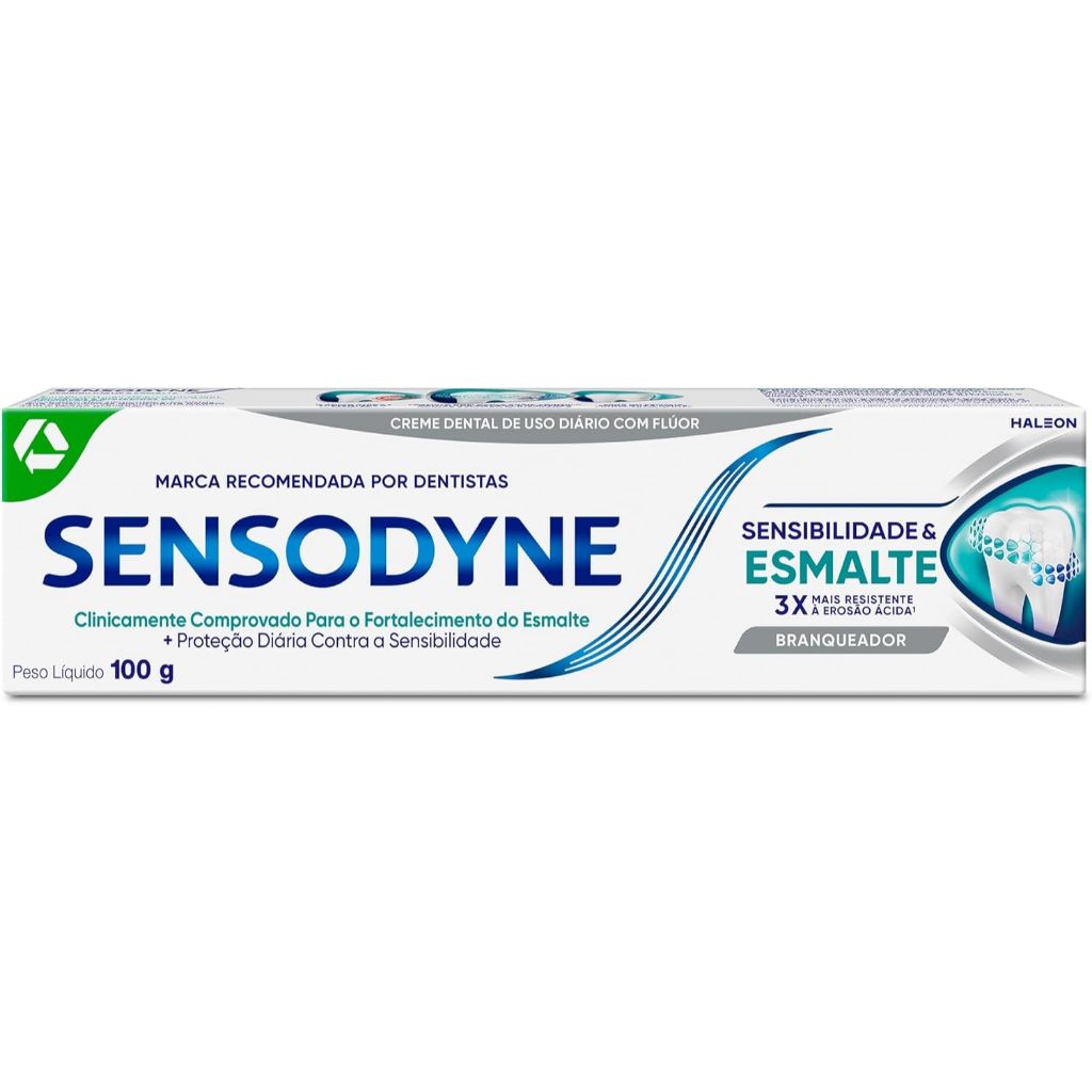 Creme Dental Sensodyne Sensibilidade&Esmalte Branqueador Com 100g em Oferta na Shopee