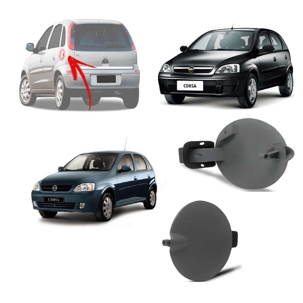 Tampa Portinhola Tanque Combustível Novo Corsa Hatch 2002 2003 2004 2005 2006 2007 2008 2009 2010 2011 2012