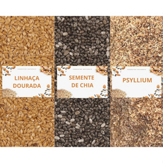 Mix de Fibras Naturais: Chia, Linhaça e Psyllium – Rico em Fibras Para Mulheres em Oferta na Shopee