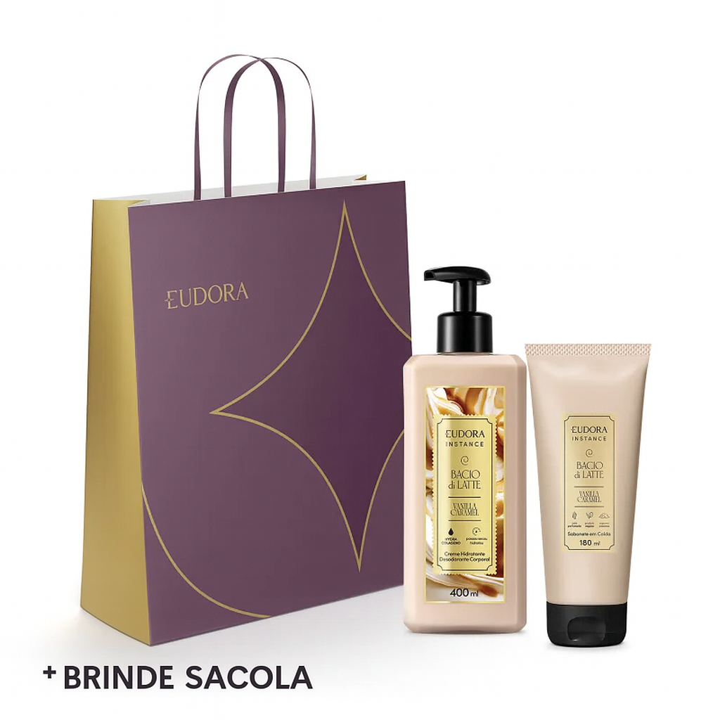 Combo Presente Instance Vanilla Caramel: Creme Corporal 400ml com Sabonete Em Calda Instance Vanilla Caramel 180ml