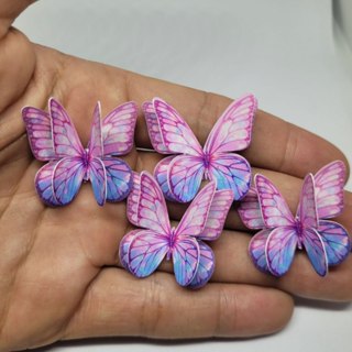 Kit 40 Borboletas 3D Duplas para Bolo – Decoração de Festa, Casamento e Aniversário em Oferta na Shopee