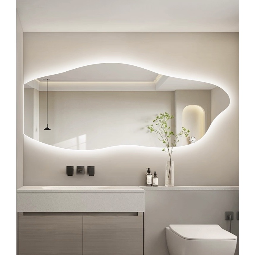 Espelho Orgânico Led Grande Corpo Inteiro 150x60 Quarto Sala Loja Moldura Fria Quente 3000K 6500K em Oferta na Shopee