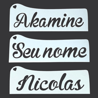 Stencil Nome Personalizado Tam. Aprox. 4 cm de altura  Molde Vazado Letras Empresa Customizado Artesanato Pintura Marca em Oferta na Shopee
