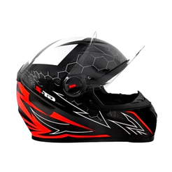 Capacete Fw3 Gt2 Branco Com Vermelho Brilho