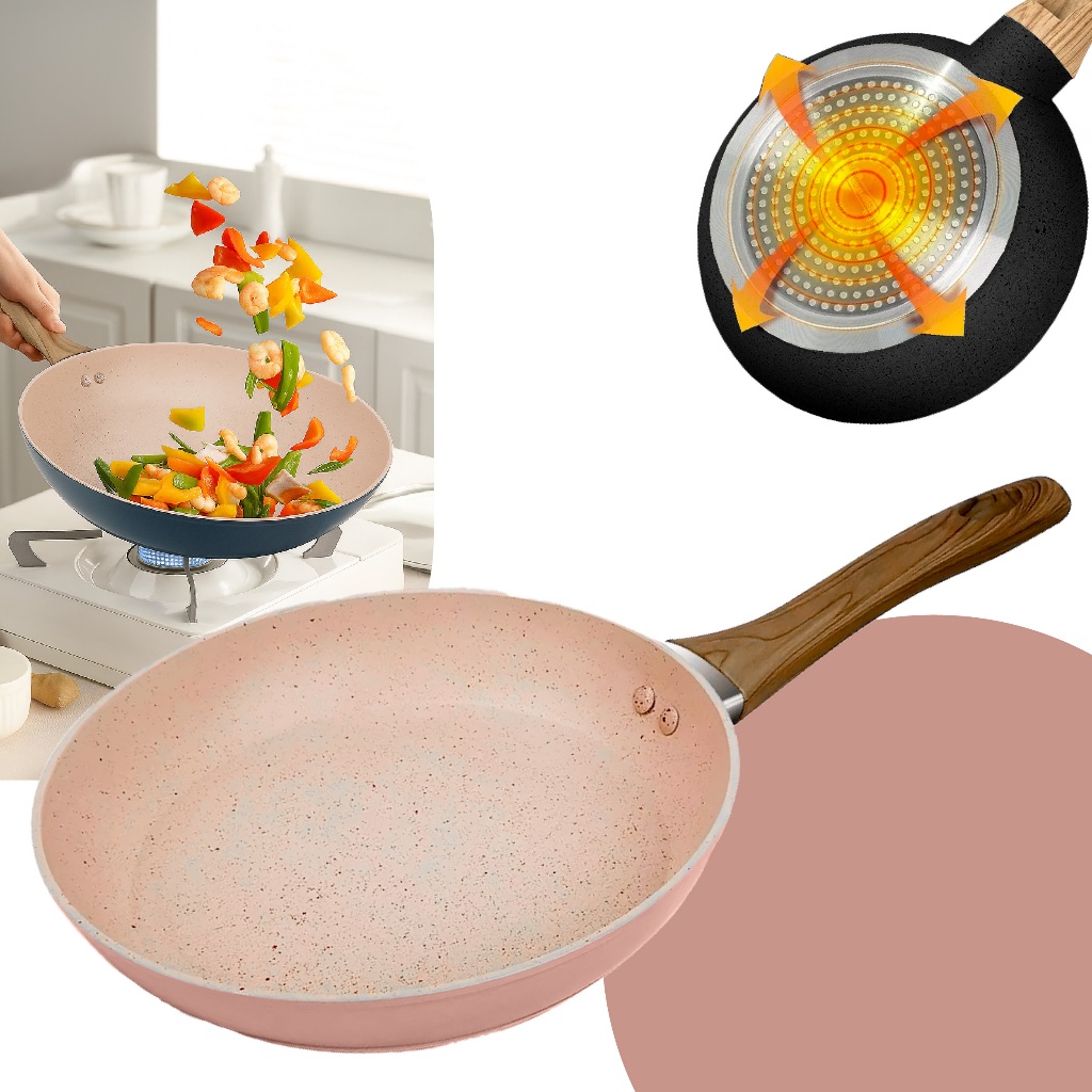 Frigideira Revestimento Cerâmico Antiaderente Fogão Cooktop Indução Gás Top