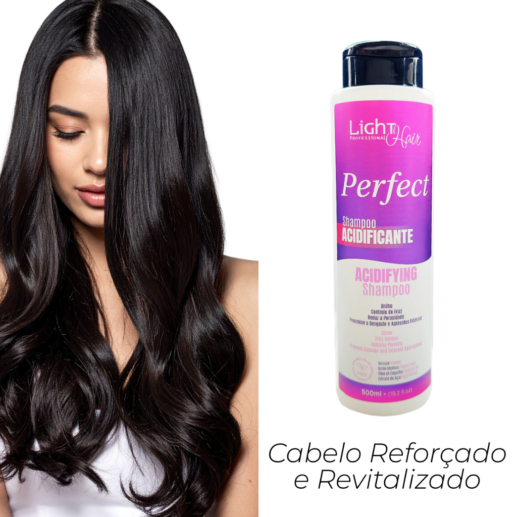 Shampoo de Tratamento Acidificante Perfect 500ml Light Hair - Para Cabelos Porosos e com Química