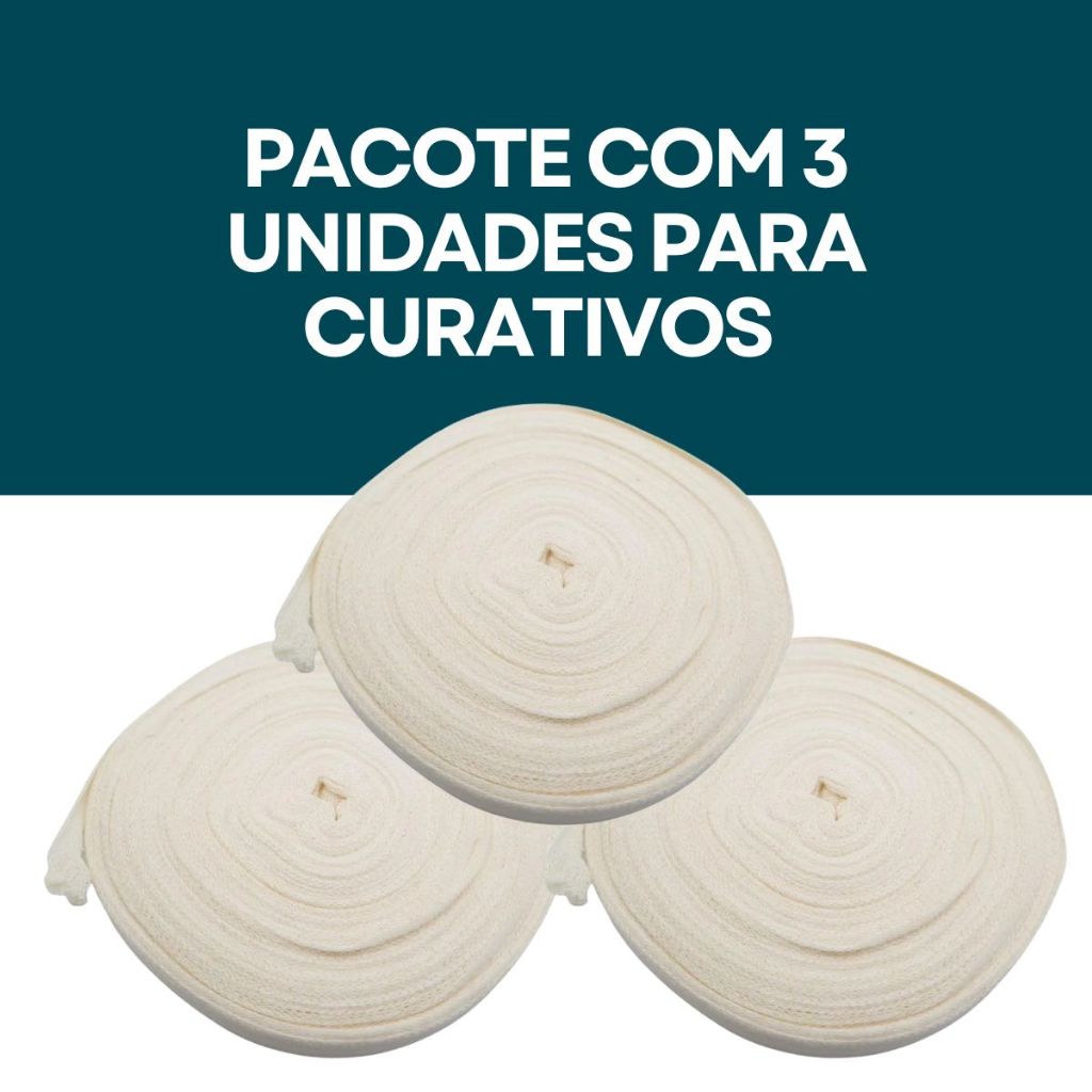 Combo 3 Gaze Tubular Malha Podologia Curativo