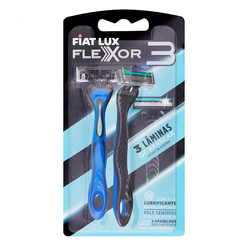 Aparelho de barbear Prestobarba 3 lâminas 2 un descartavel com fita lubrificante