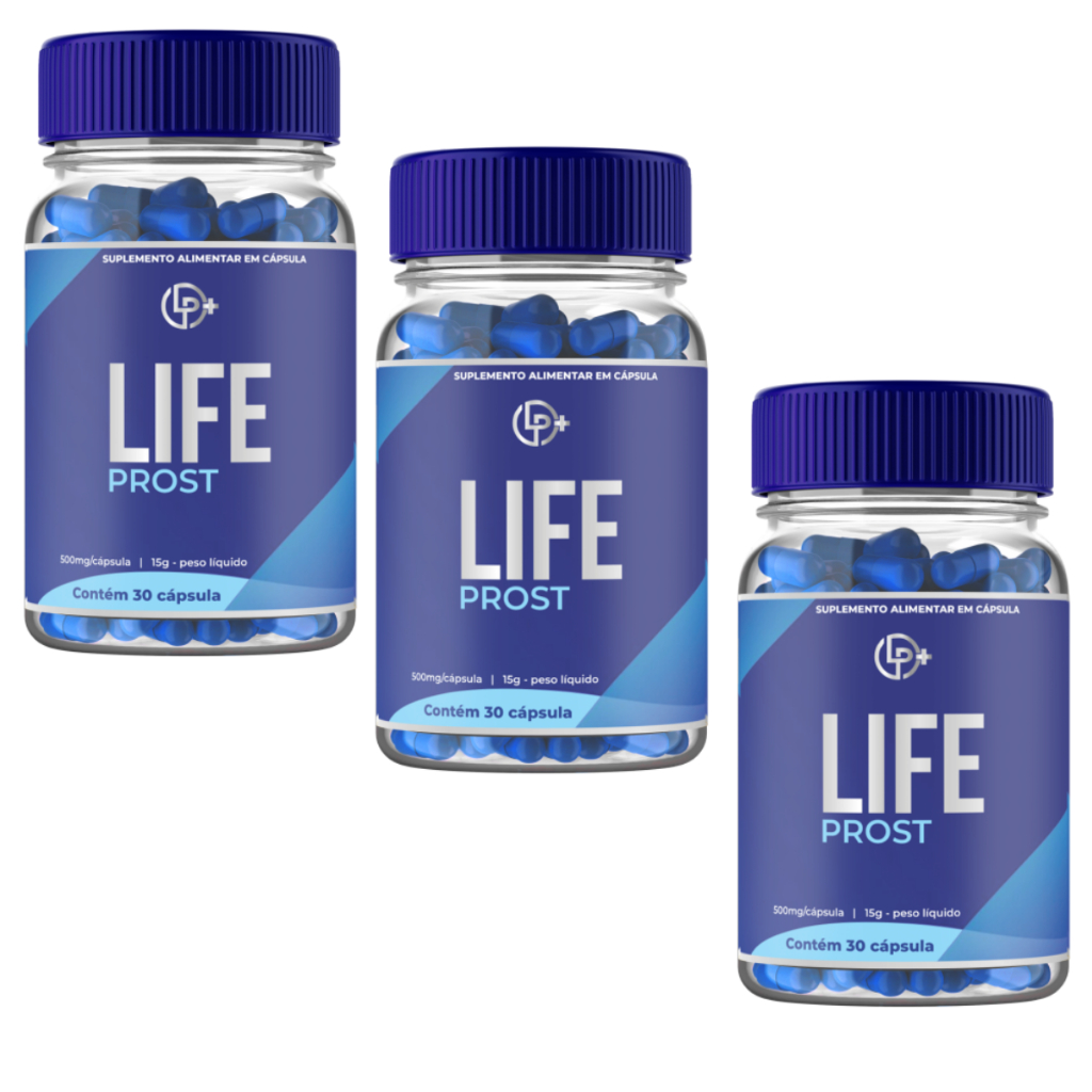 Kit 3 Potes Life Prost Natural Com 30 Cápsulas