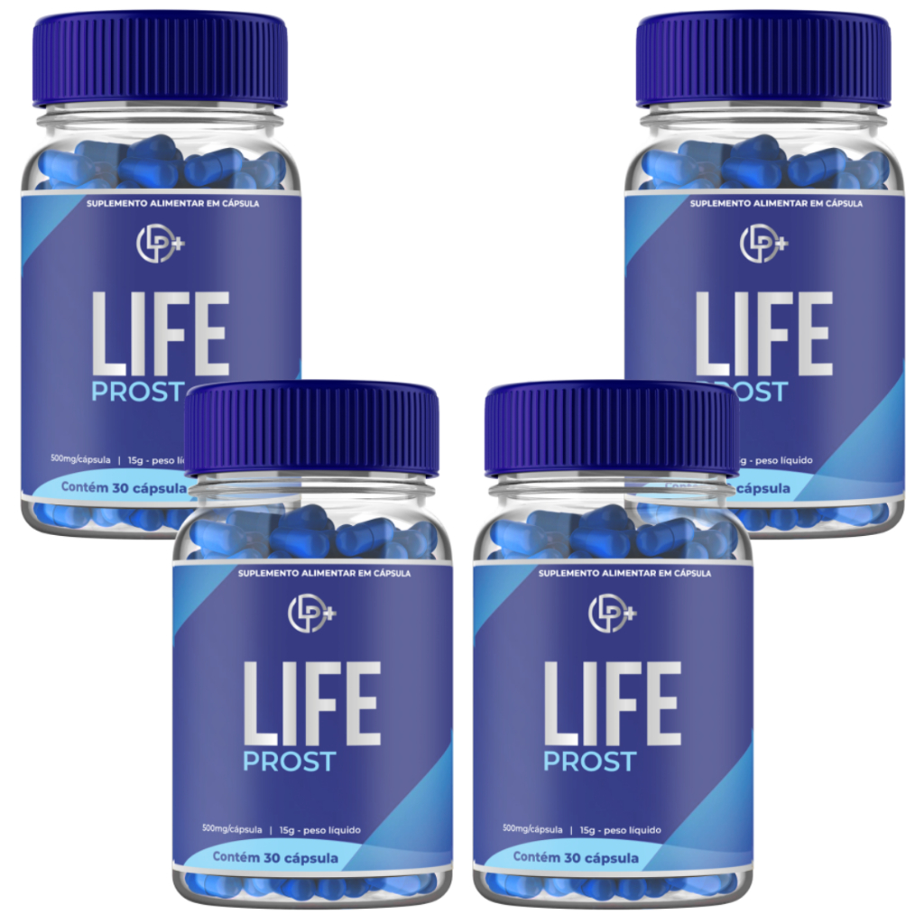 Kit 4 Potes Life Prost Natural Com 30 Cápsulas