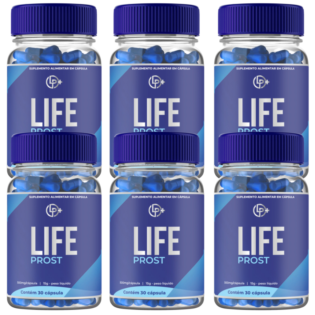 Kit 6 Potes Life Prost Natural Com 30 Cápsulas