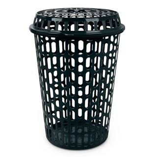 Cesto de Roupa Suja Telado 60 Litros -  Preto em Oferta na Shopee