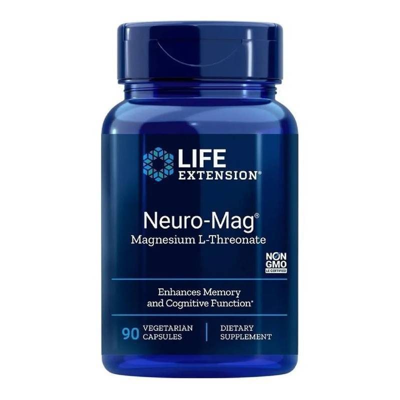 Neuro-Mag Magnesium L-Threonate L-Treonato de Magnésio 144mg 90 Cápsulas Vegs - Life Extension