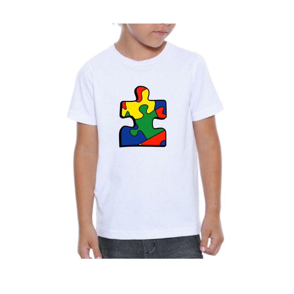Camiseta Infantil Autismo Camiseta Infanto Juvenil Estampada Autista Criança Autista Menino e Menina Especial