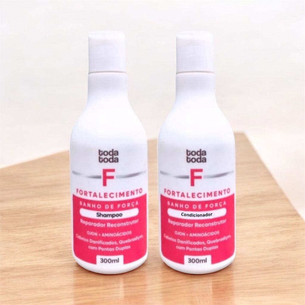 KIT FORTALECIMENTO 300ML SHAMPOO E CONDICIONADOR